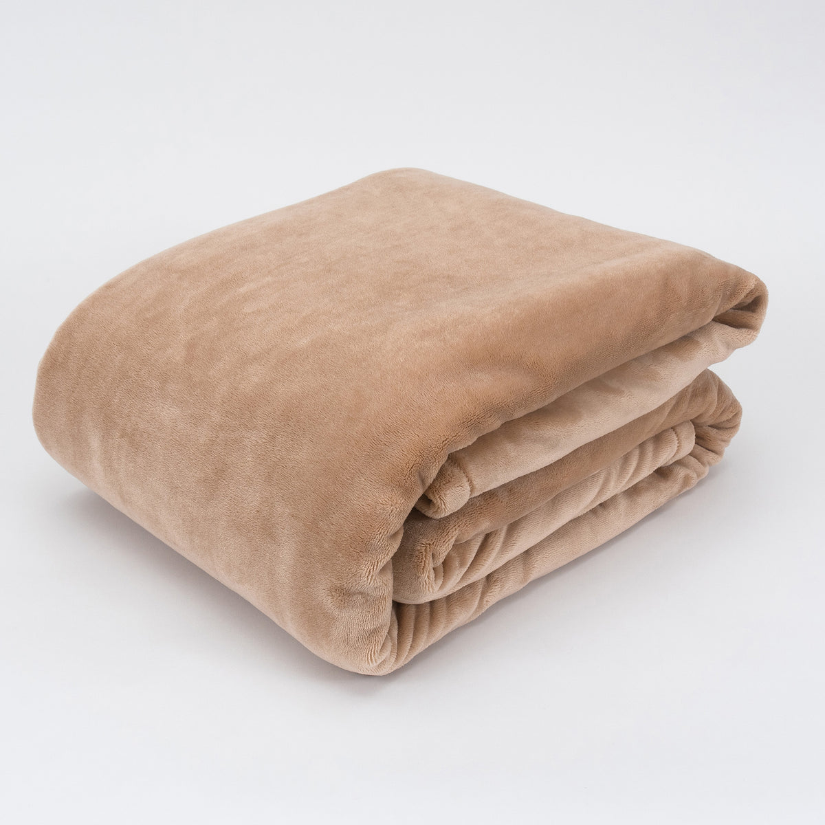 Latte Fleece Blanket Detail Shot Fleece Blankets - Luster Loft - American Blanket Company