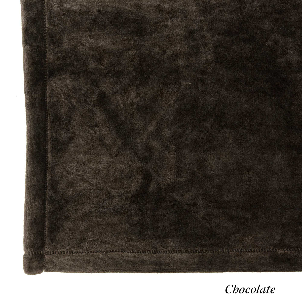Chocolate Luster Loft Fleece Swatch - Luster Loft Blanket &amp; Pillowcase Set - American Blanket Company