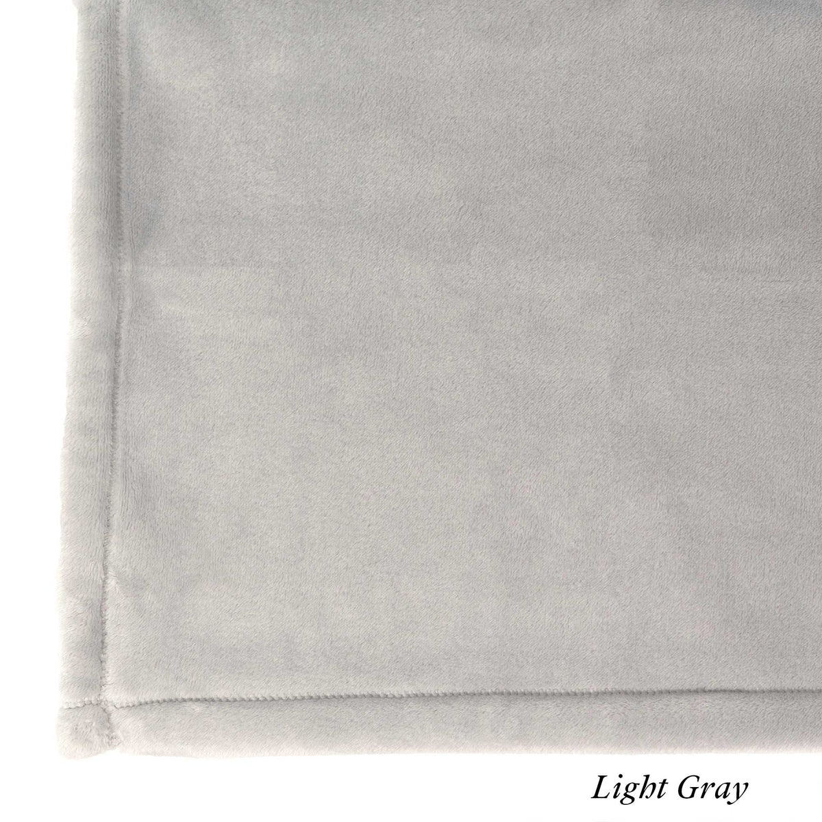 Light Gray Luster Loft Fleece Swatch - Luster Loft Blanket &amp; Pillowcase Set - American Blanket Company