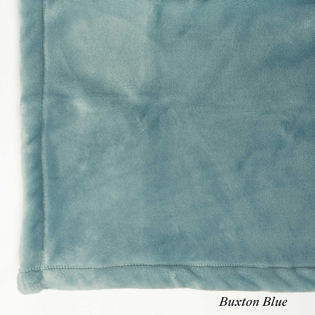 Buxton Blue Luster Loft Fleece Swatch - Luster Loft Fleece Throw Pillows - American blanket company 