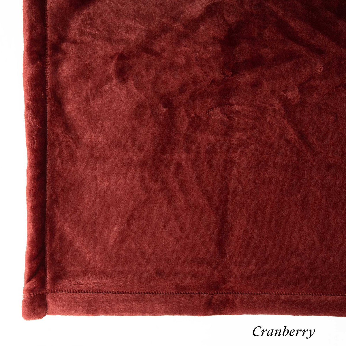 Cranberry Luster Loft Fleece Swatch - Luster Loft Blanket &amp; Pillowcase Set - American Blanket Company
