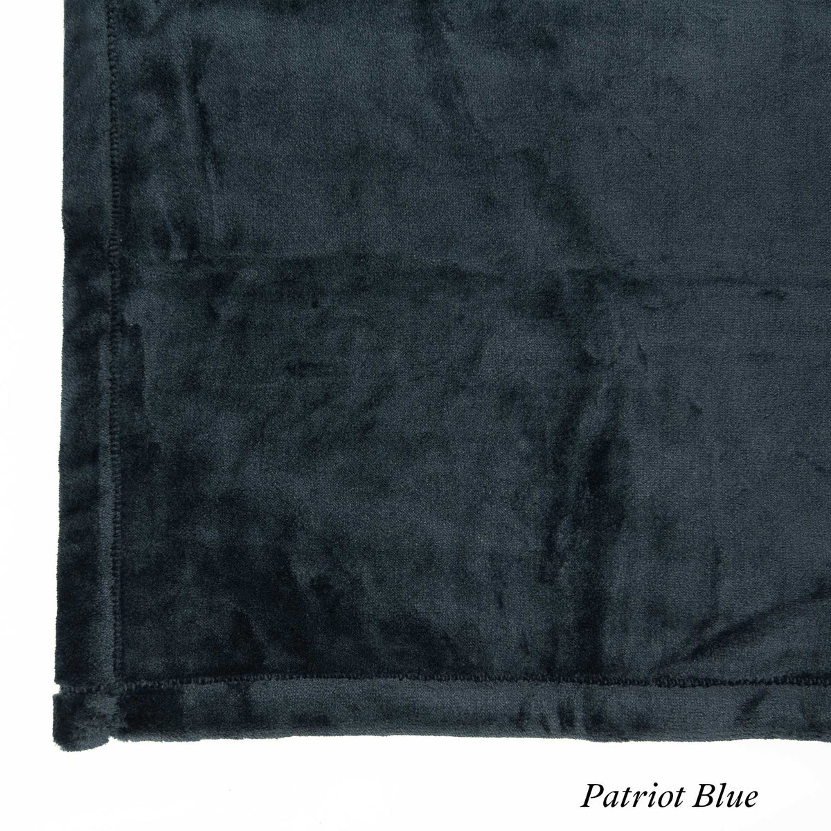Patriot Blue Luster Loft Fleece Swatch - Luster Loft Blanket &amp; Pillowcase Set - American Blanket Company