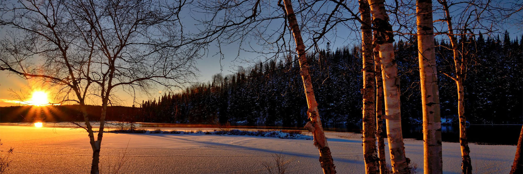 A sunset scene for a cold winter night, American Blanket Company