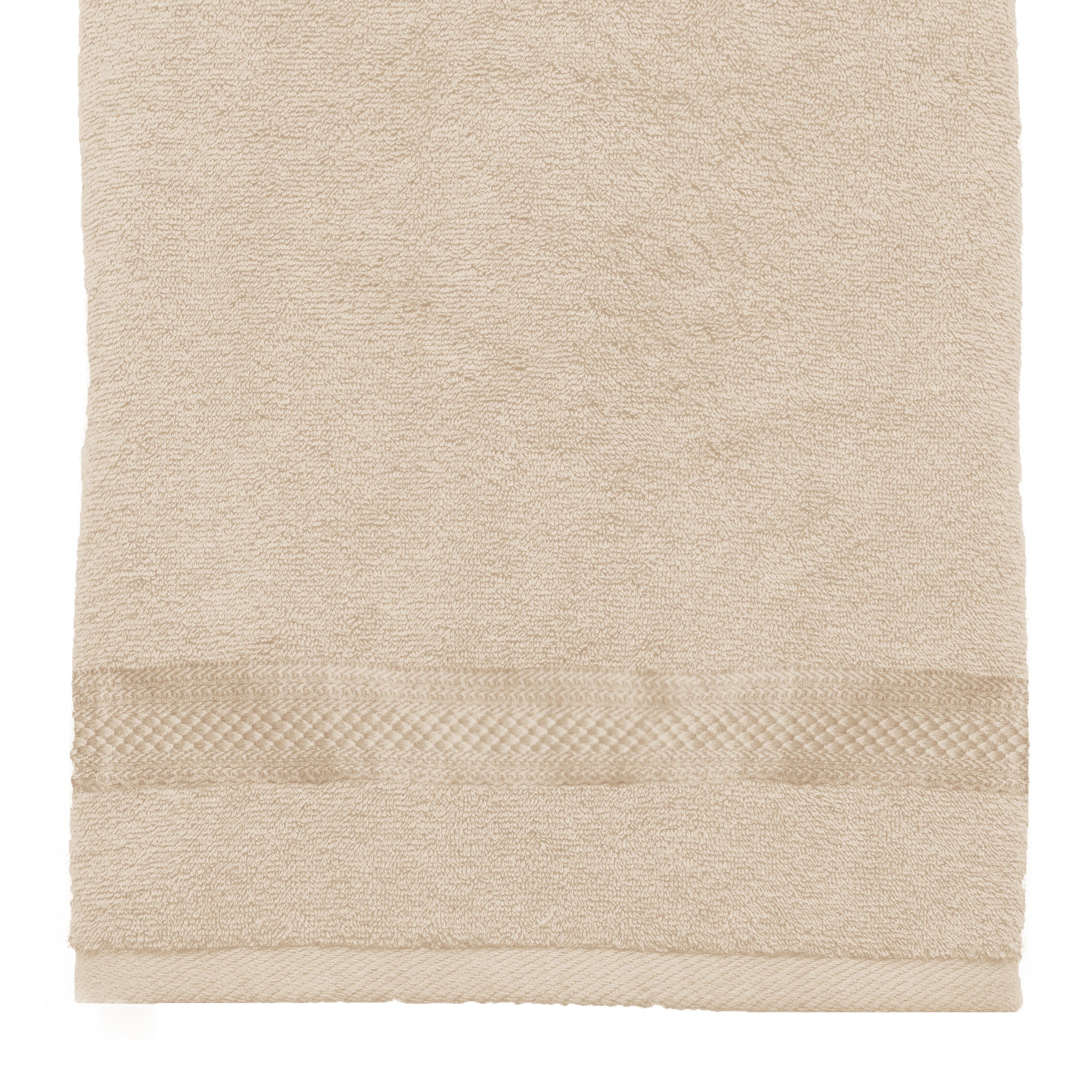 AMERICAN BLANKET COMPANY - 100% COTTON BATH TOWELS  - GOLDEN COTTON 100% TOWELS CLOSE UP DETAIL OF HEMMED EDGE AND DOBBY STRIPE