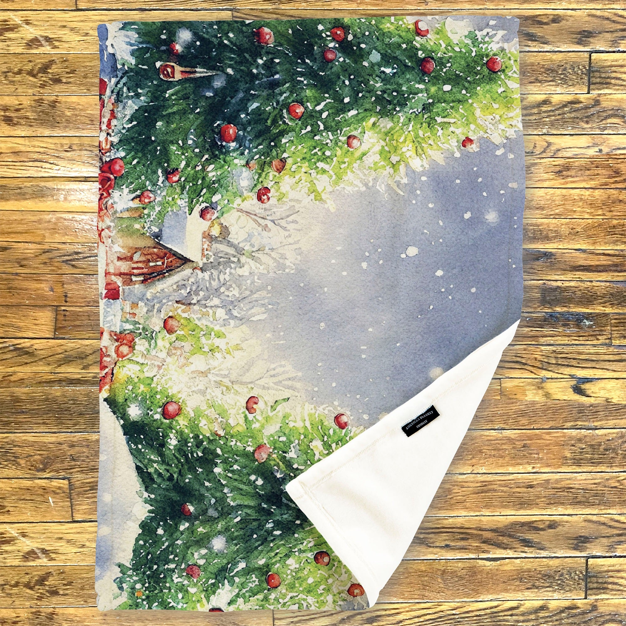 Printed Fleece Throws | Holiday Scene Blankets