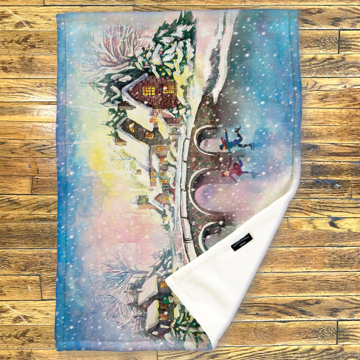 Printed Fleece Throws | Holiday Scene Blankets