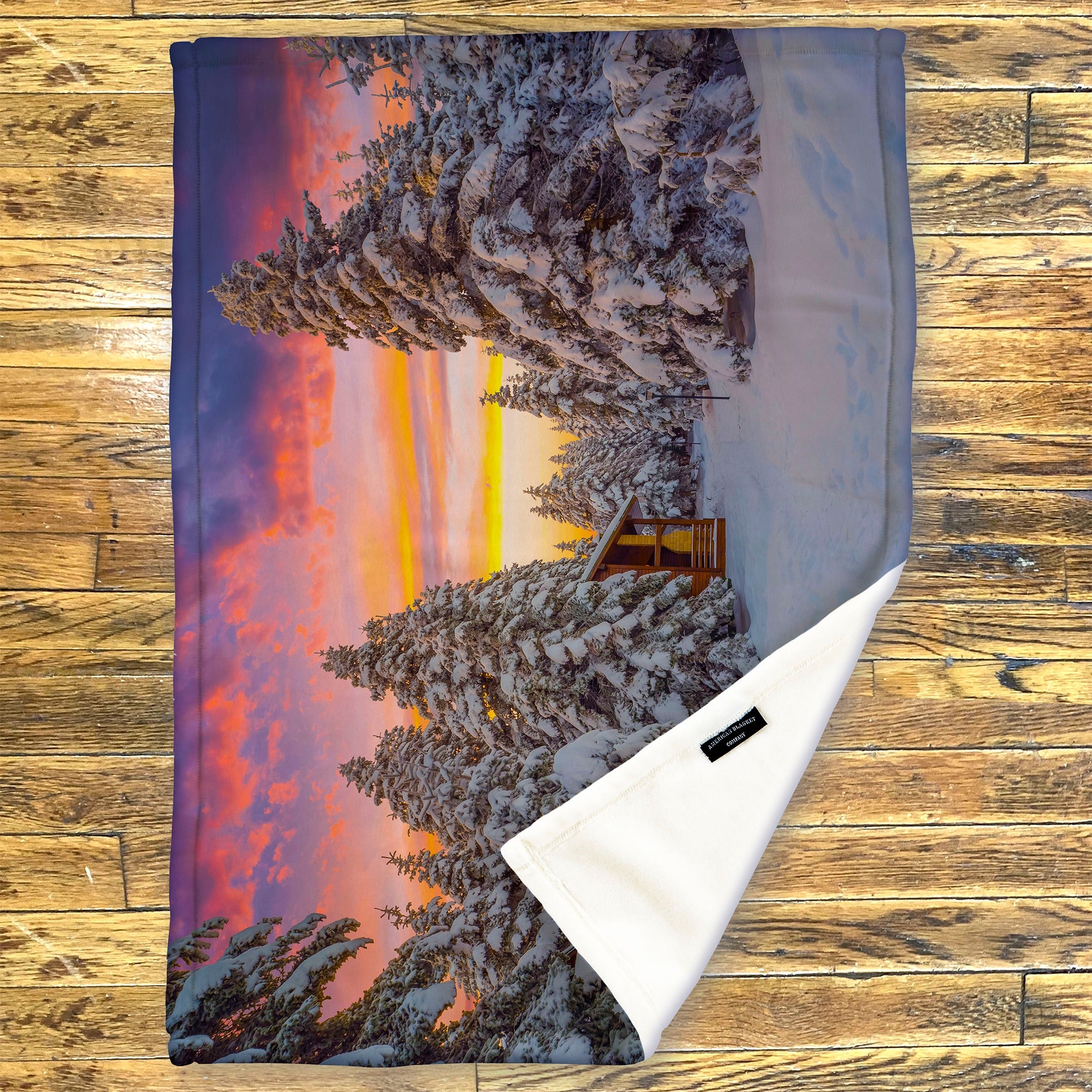 Printed Fleece Throws | Holiday Scene Blankets