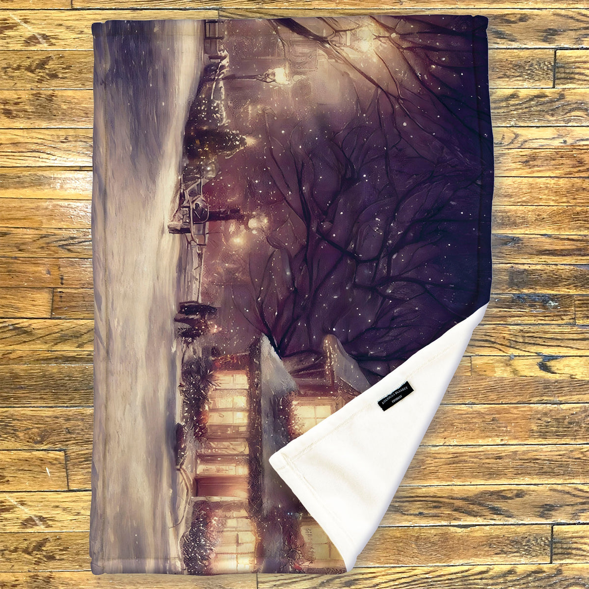 Printed Fleece Throws | Holiday Scene Blankets