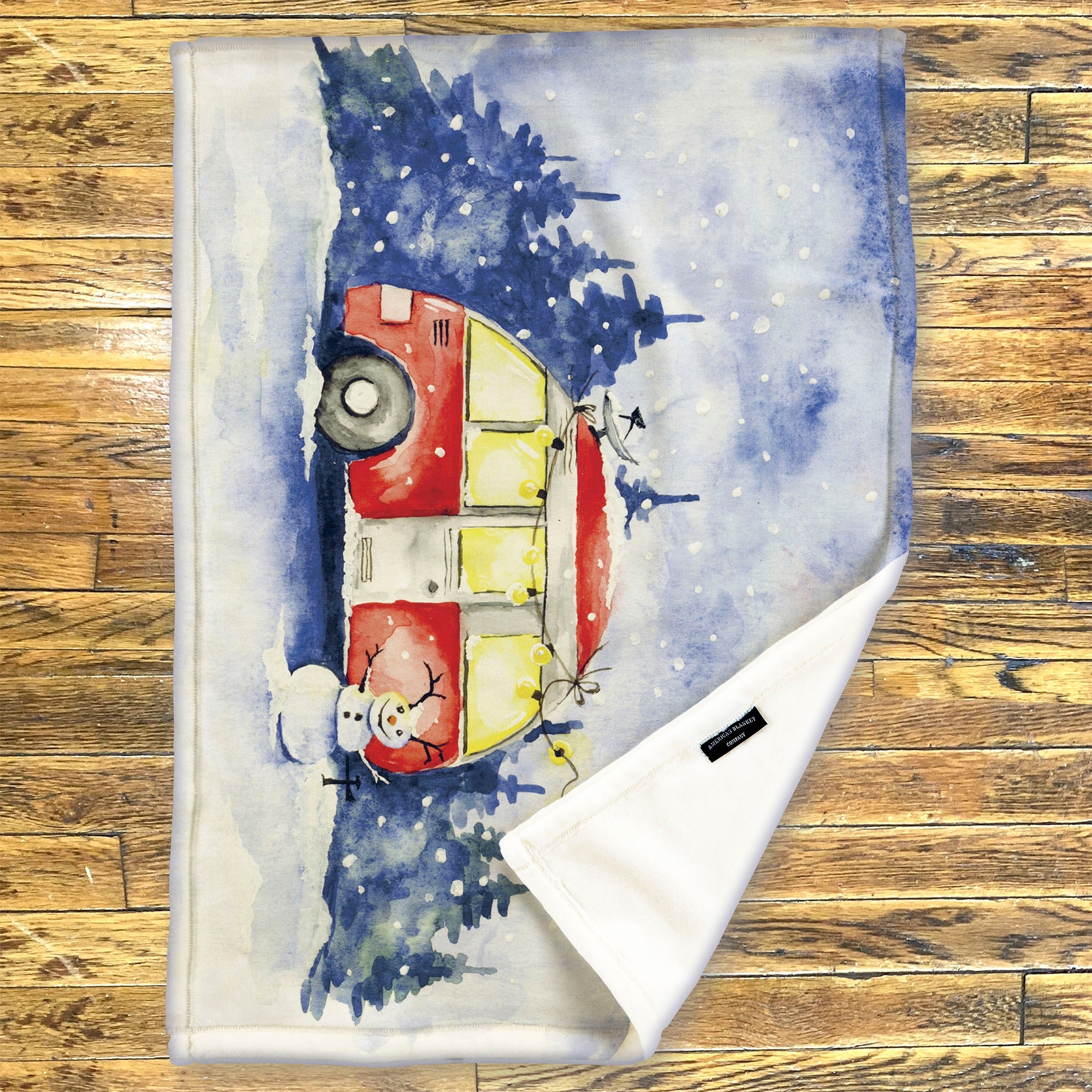 Printed Fleece Throws | Holiday Scene Blankets