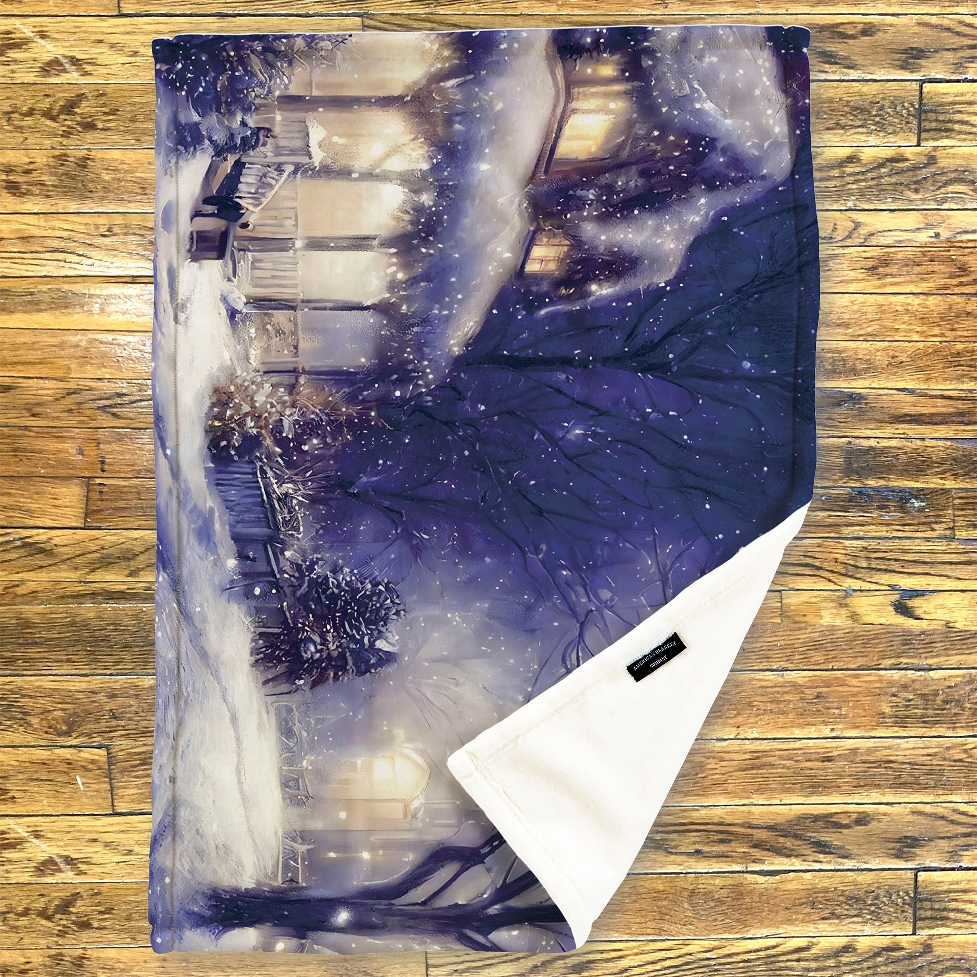 Printed Fleece Throws | Holiday Scene Blankets
