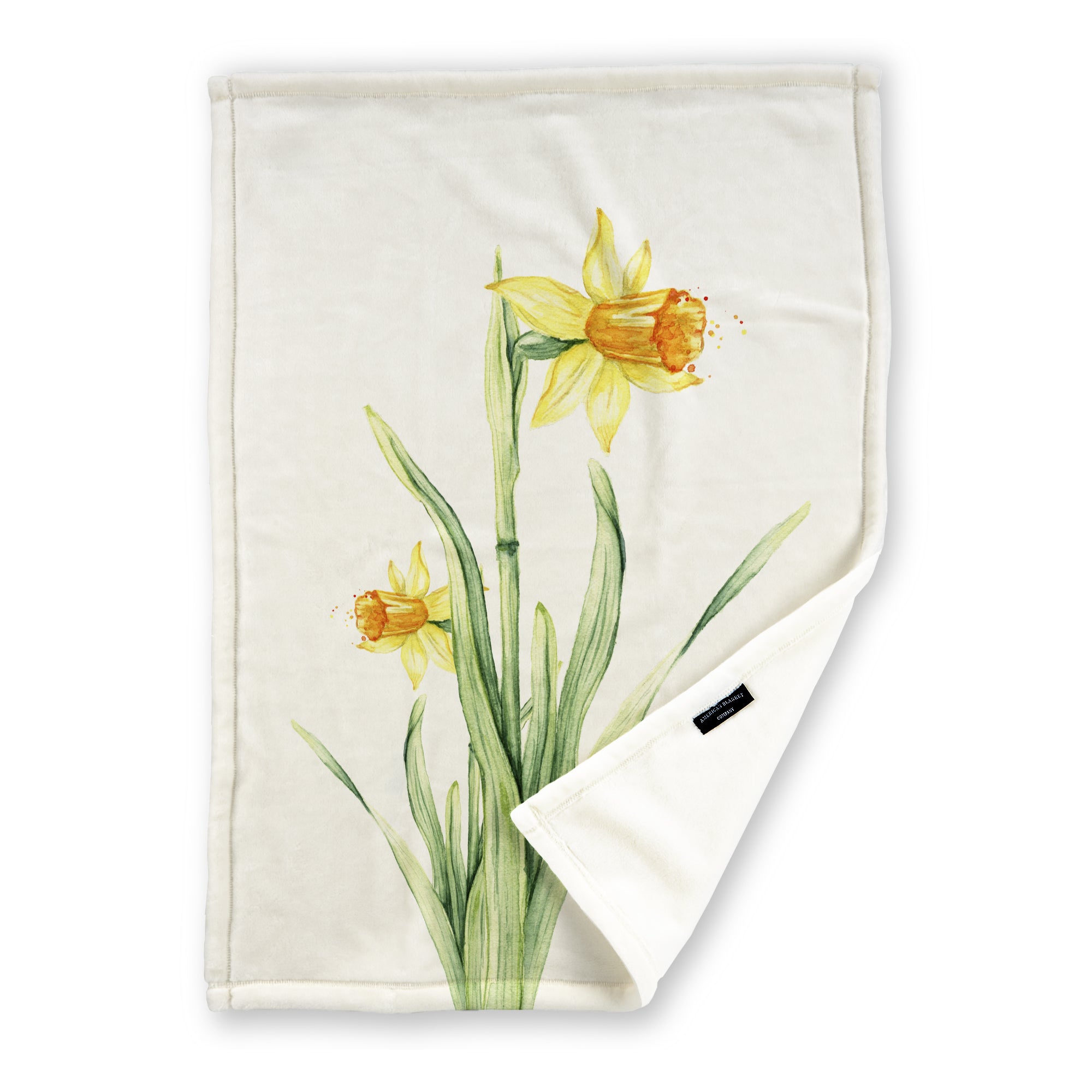 American Blanket Company - Fleece Blanket Printed Daffodil Blanket