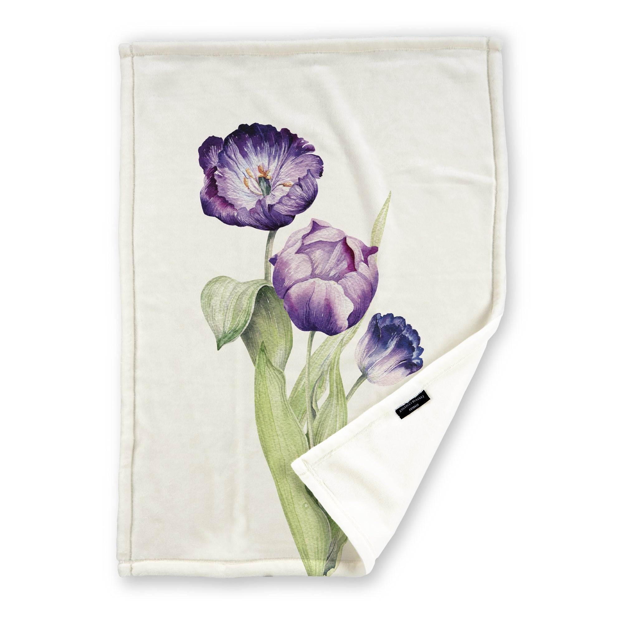 American Blanket Company - Fleece Blanket Printed Crocus Blanket