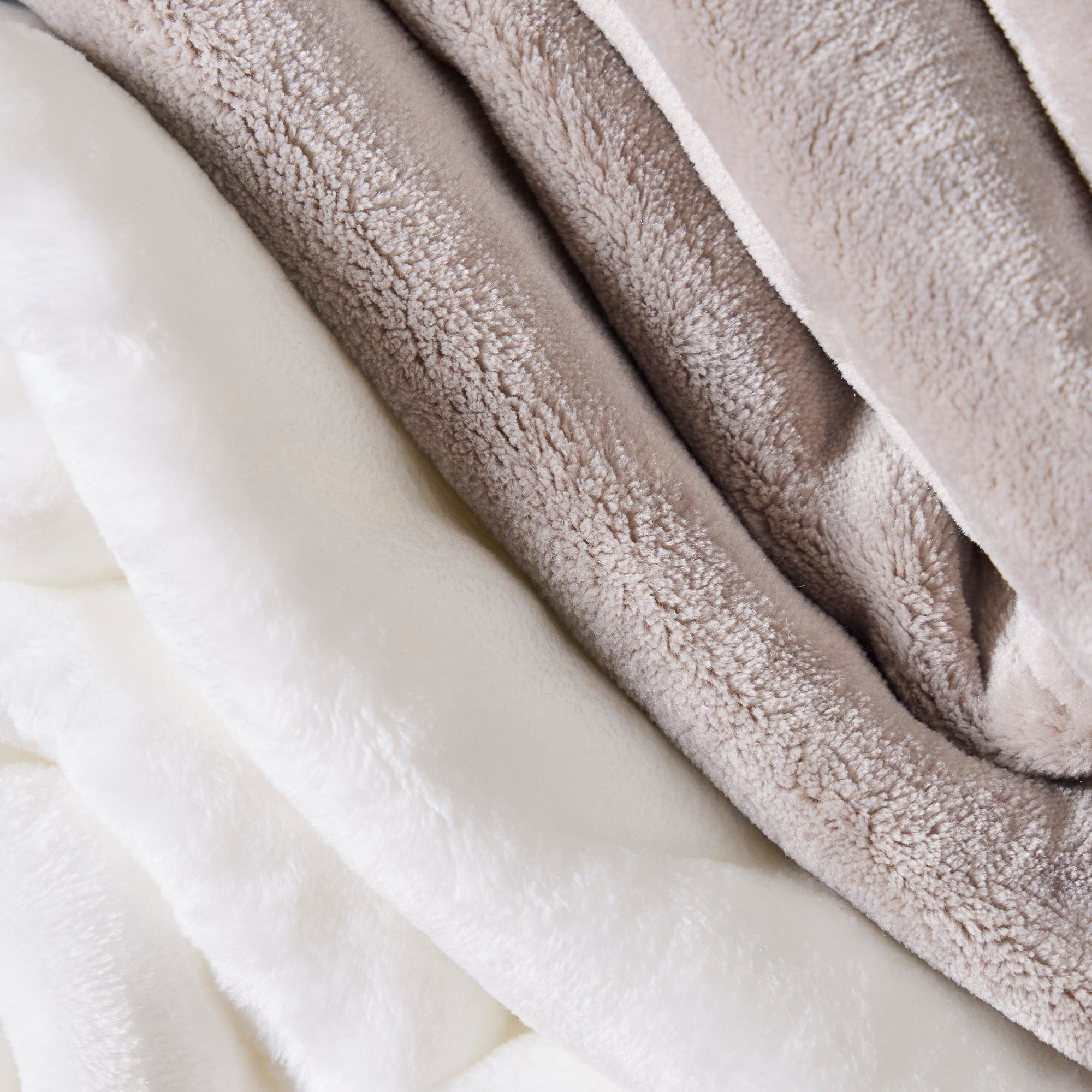 American Blanket Company - Luster Loft Fleece Oversized blankets - Closeup of texture of fleece luster loft blankets