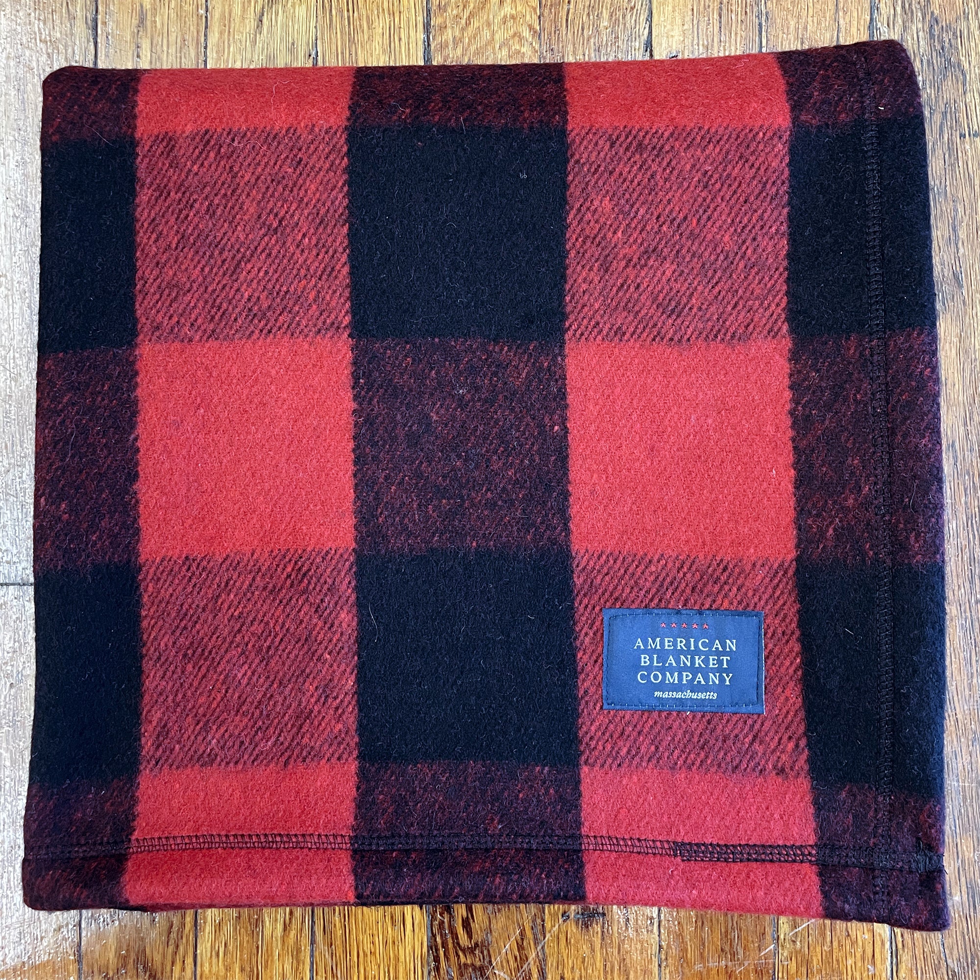 Recycled Wool Blanket - Red Plaid