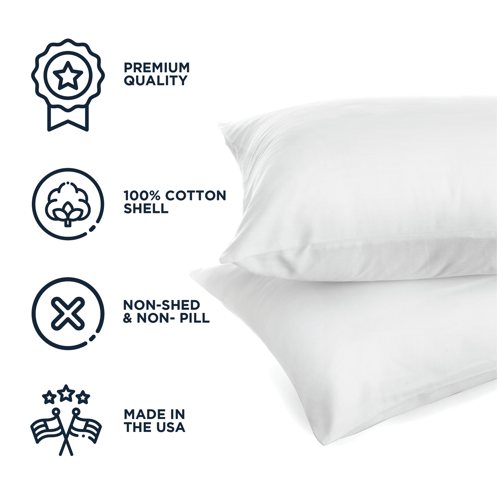 Anti-Microbial Bed Pillows - Bed Pillows - American Blanket Company - infographic