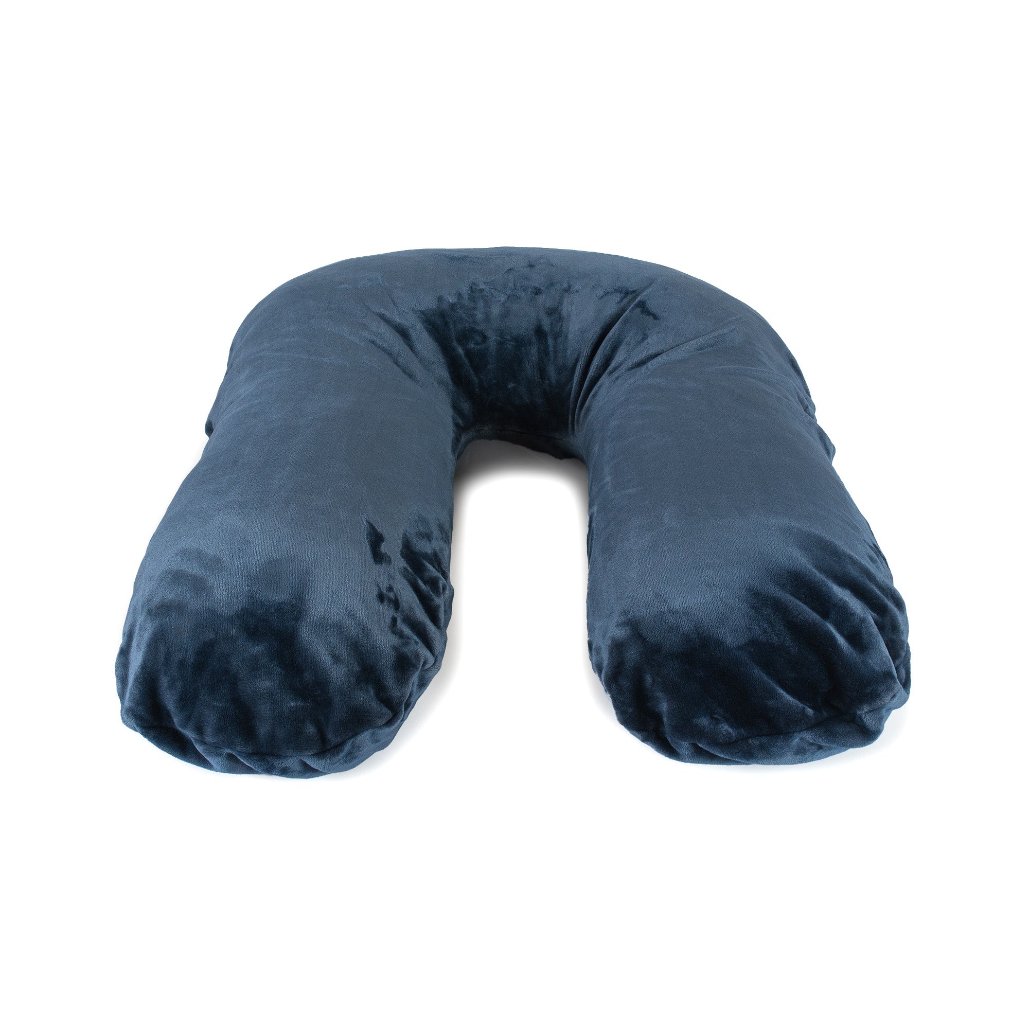 American Blanket Company - Fleece Bolster Pillow - Atlantic Blue Luster Loft Bolster Pillow isolated on a white background