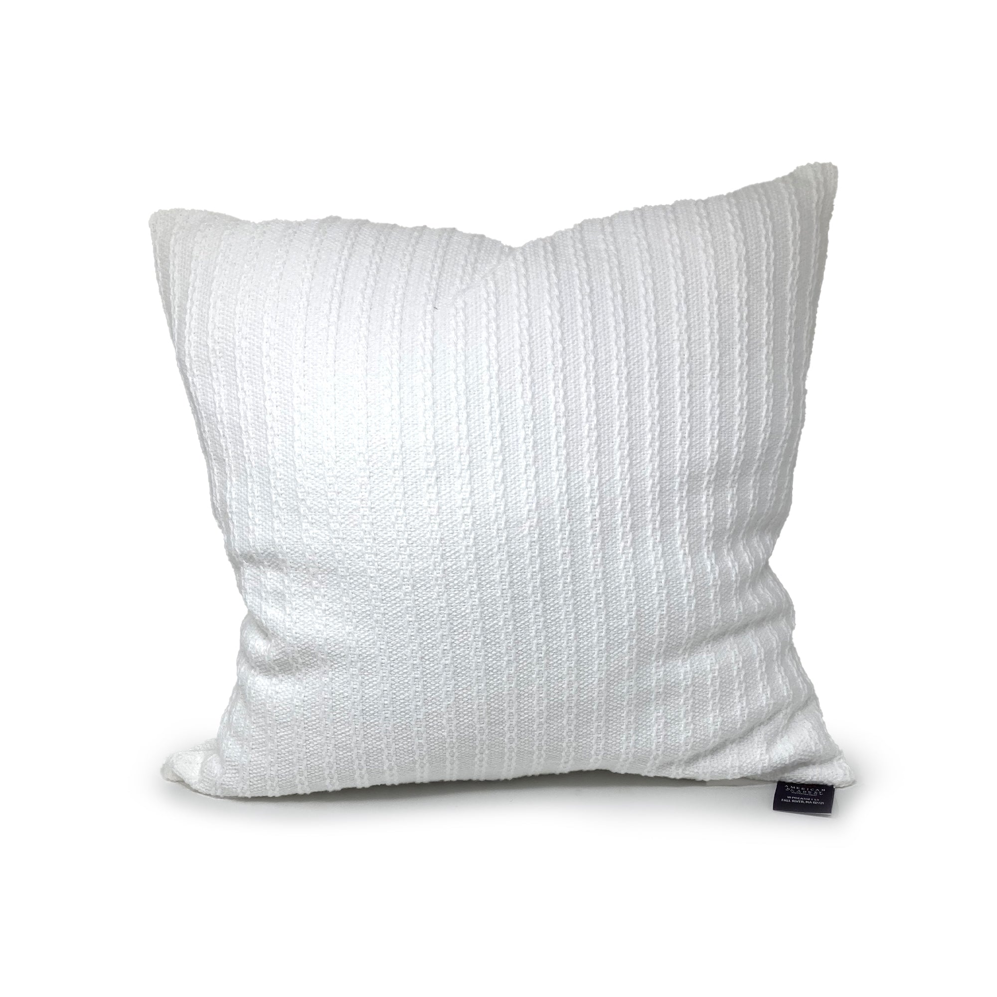 American Blanket Company - Cotton Throw Pillows -  white cable Weave Cotton Throw Pillows