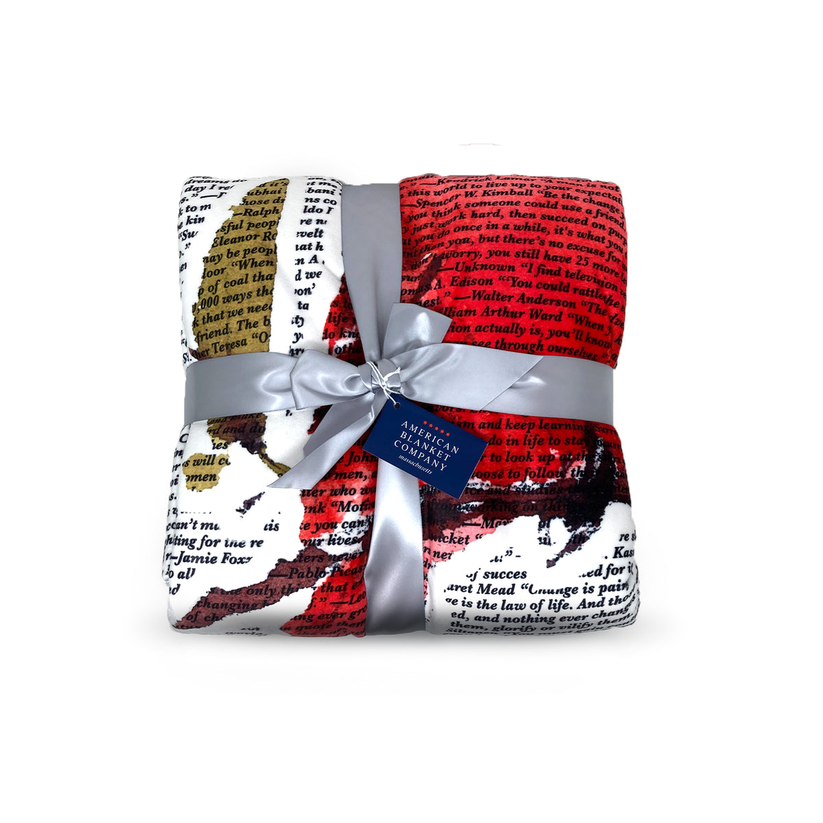 Cardinal Print Fleece / Sherpa Reversible Throw Blanket - Famous Quotes