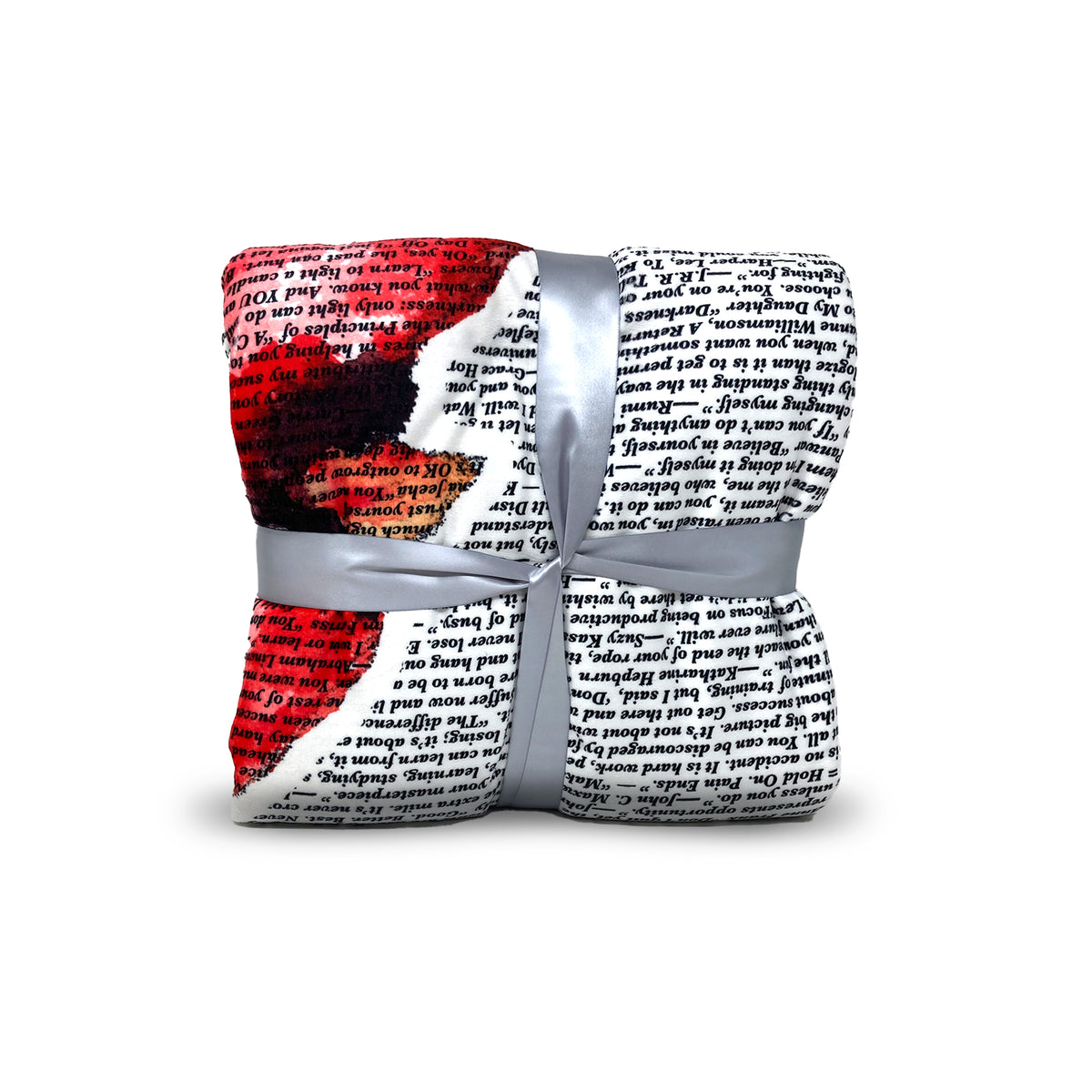 Cardinal Print Fleece / Sherpa Reversible Throw Blanket - Famous Quotes