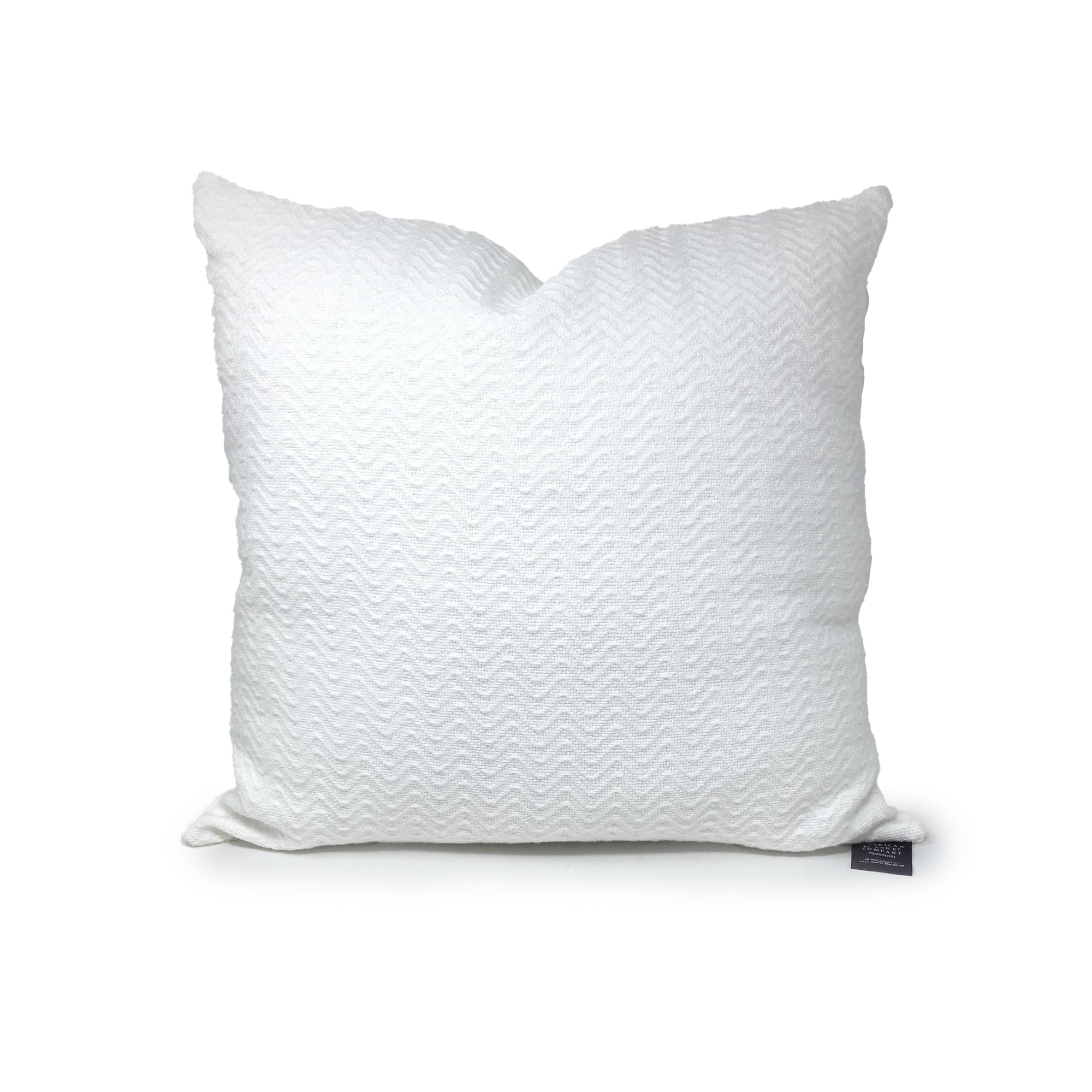 American Blanket Company - Cotton Throw Pillows -  white Chevron Weave Cotton Throw Pillows
