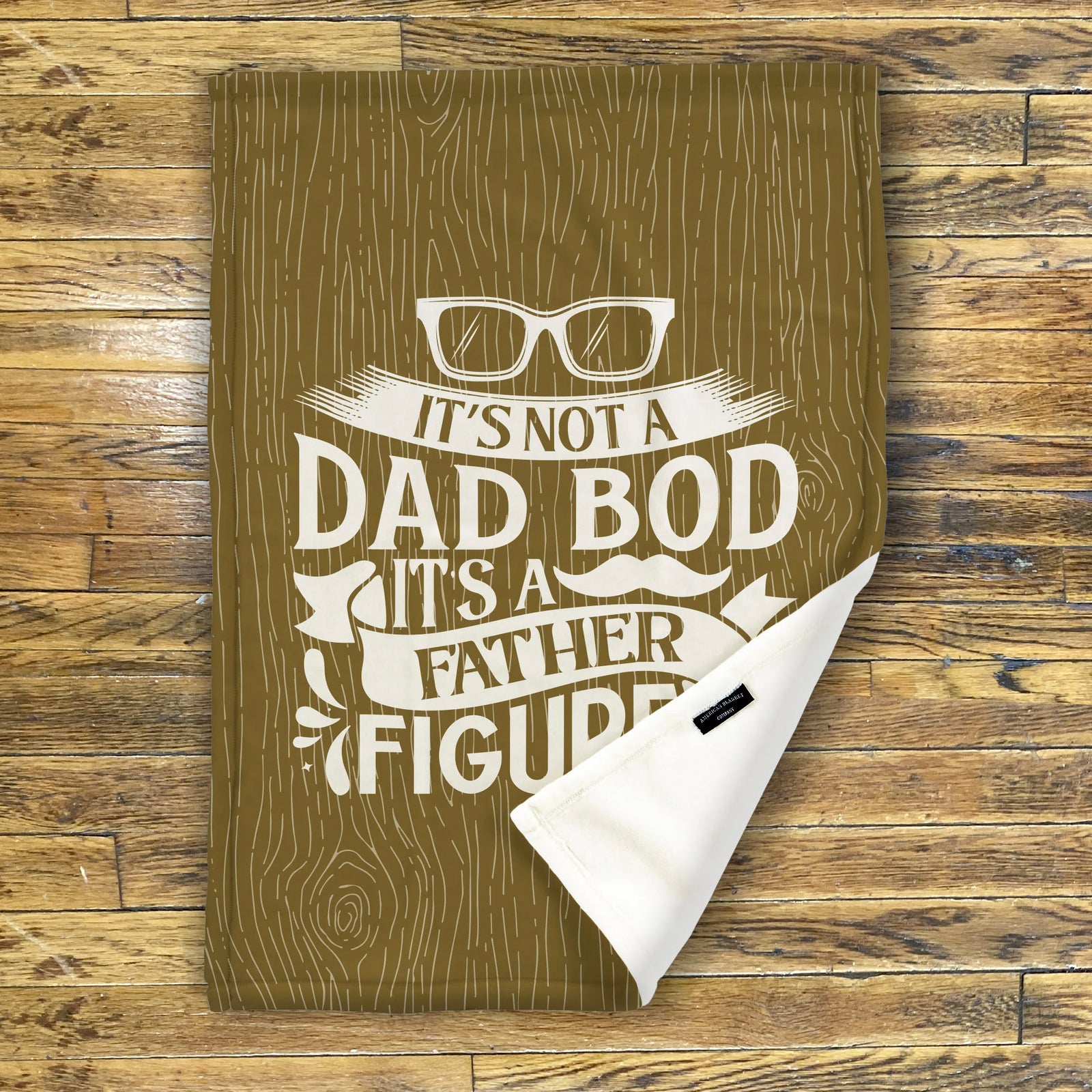 "It's not a dad bod it's a father figure" - Luster Loft Fleece Blanket - Printed Blanket - American Blanket Company