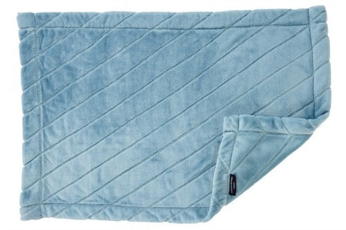 American Blanket Company - Luster Loft Baby Blanket - Birch on Luster Loft Fleece  in buxton blue