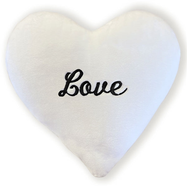 American Blanket Company - luster loft fleece heart pillows - love embroidered heart pillow 