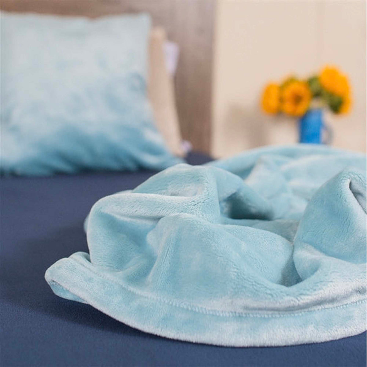 Blue Luster Loft Blanket &amp; Pillowcase Set - American Blanket Company