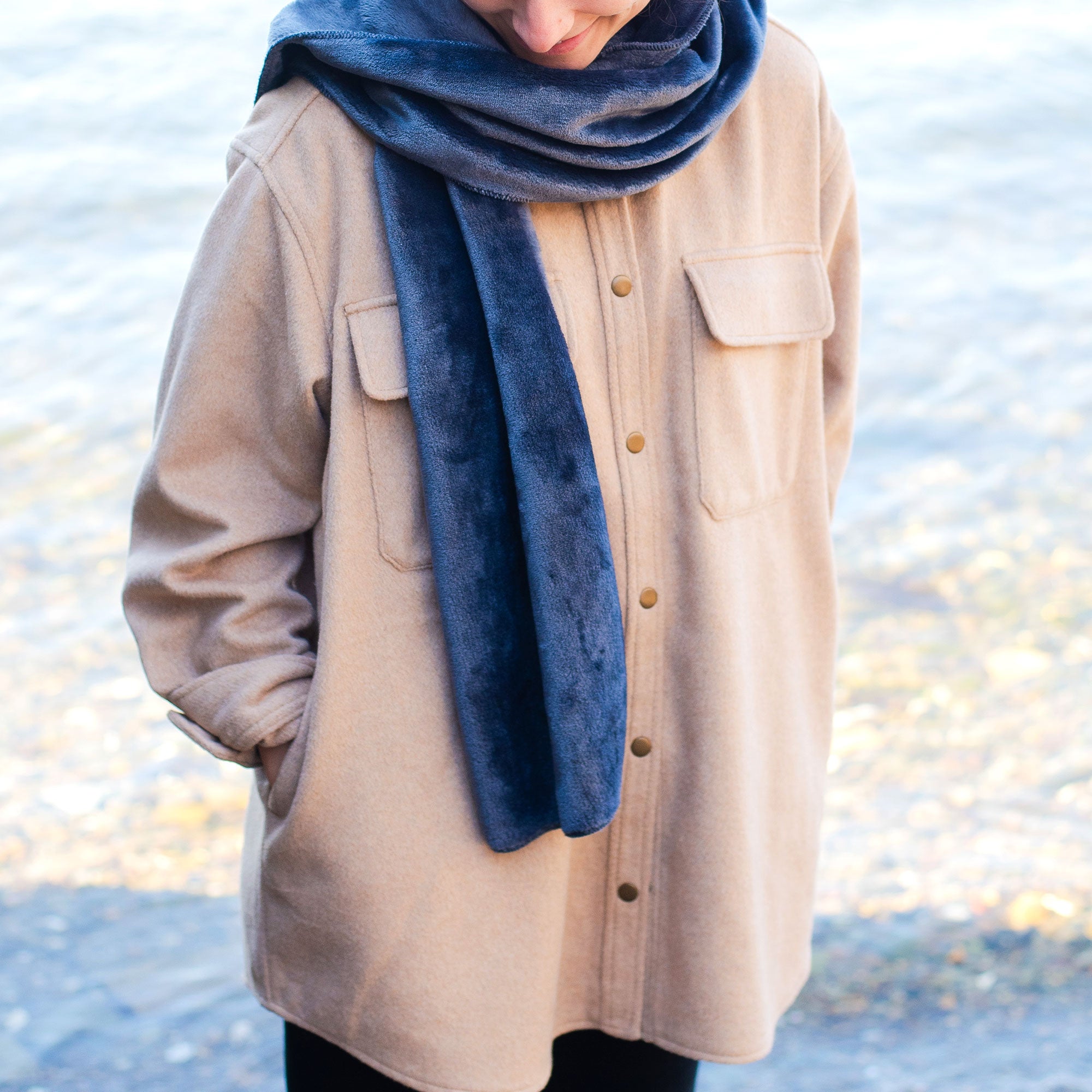 Winter Look: Blanket Scarf & Long Wool Coat