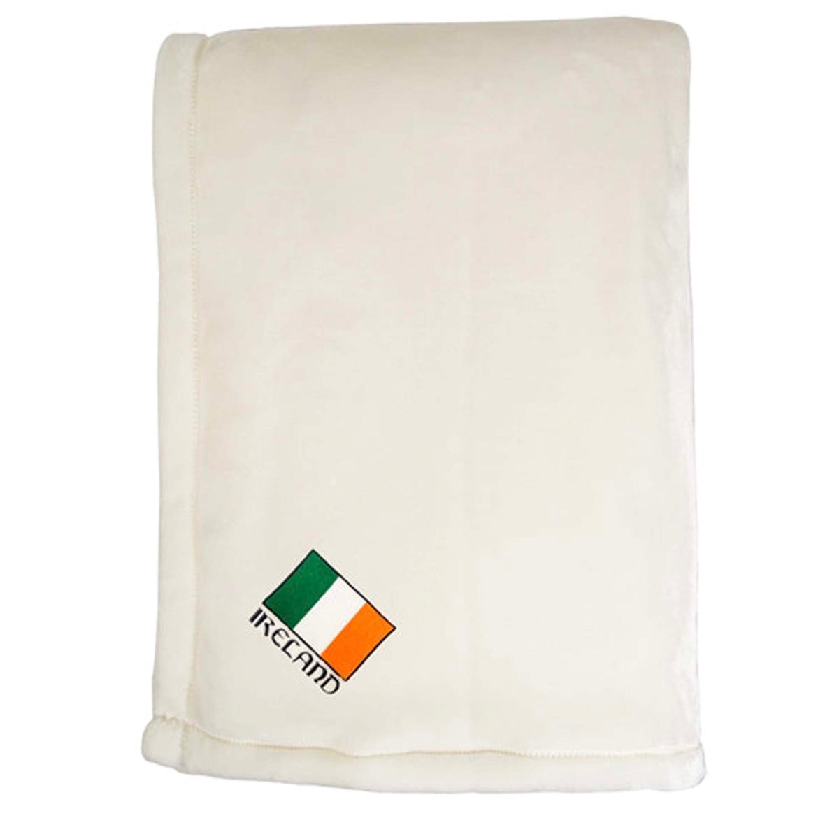 Irish Flag embroidered blanket embroidered Cotton Ball fleece blanket - Luster Loft Fleece Blanket - American Blanket Company