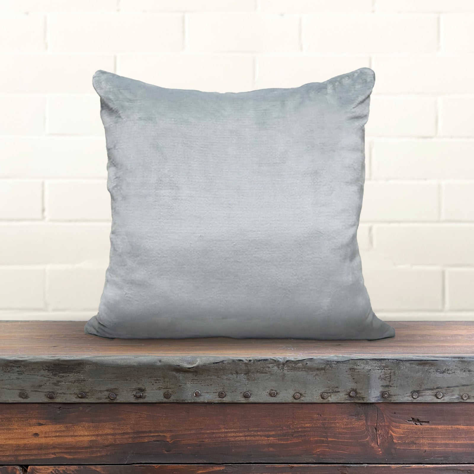 American blanket company - luster loft Fleece 17x17 throw pillow -gray Luster Loft Fleece Throw Pillows