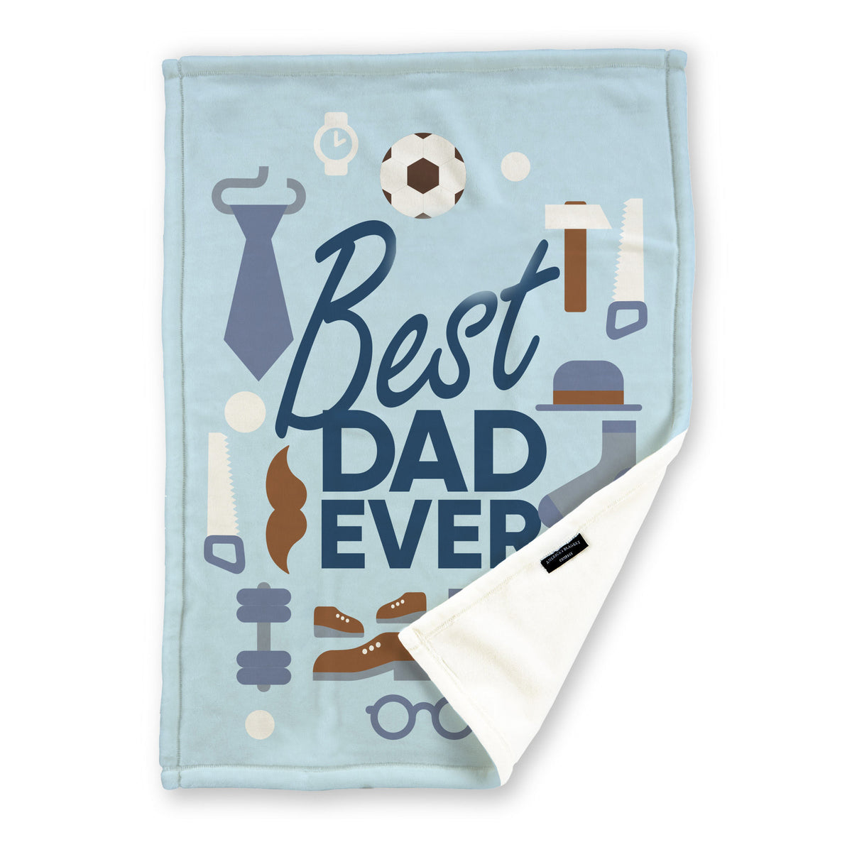 Best Dad ever printed blanket - Luster Loft Fleece Blanket - Printed Blanket - American Blanket Company