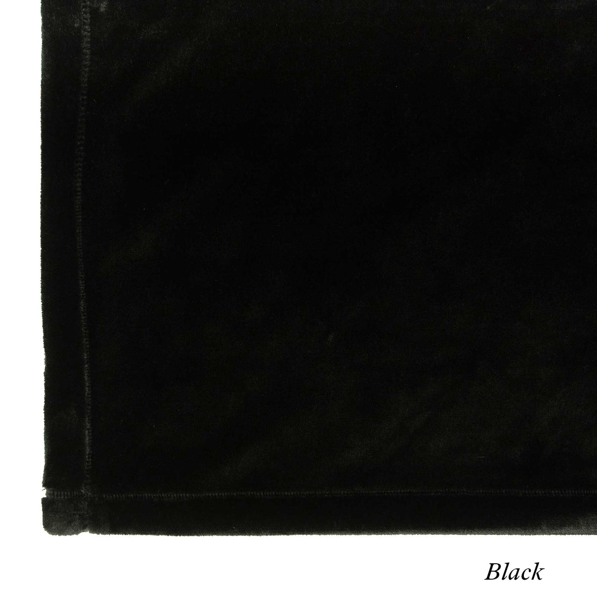 Black Luster Loft Fleece Swatch - Luster Loft Fleece Blankets - American Blanket Company