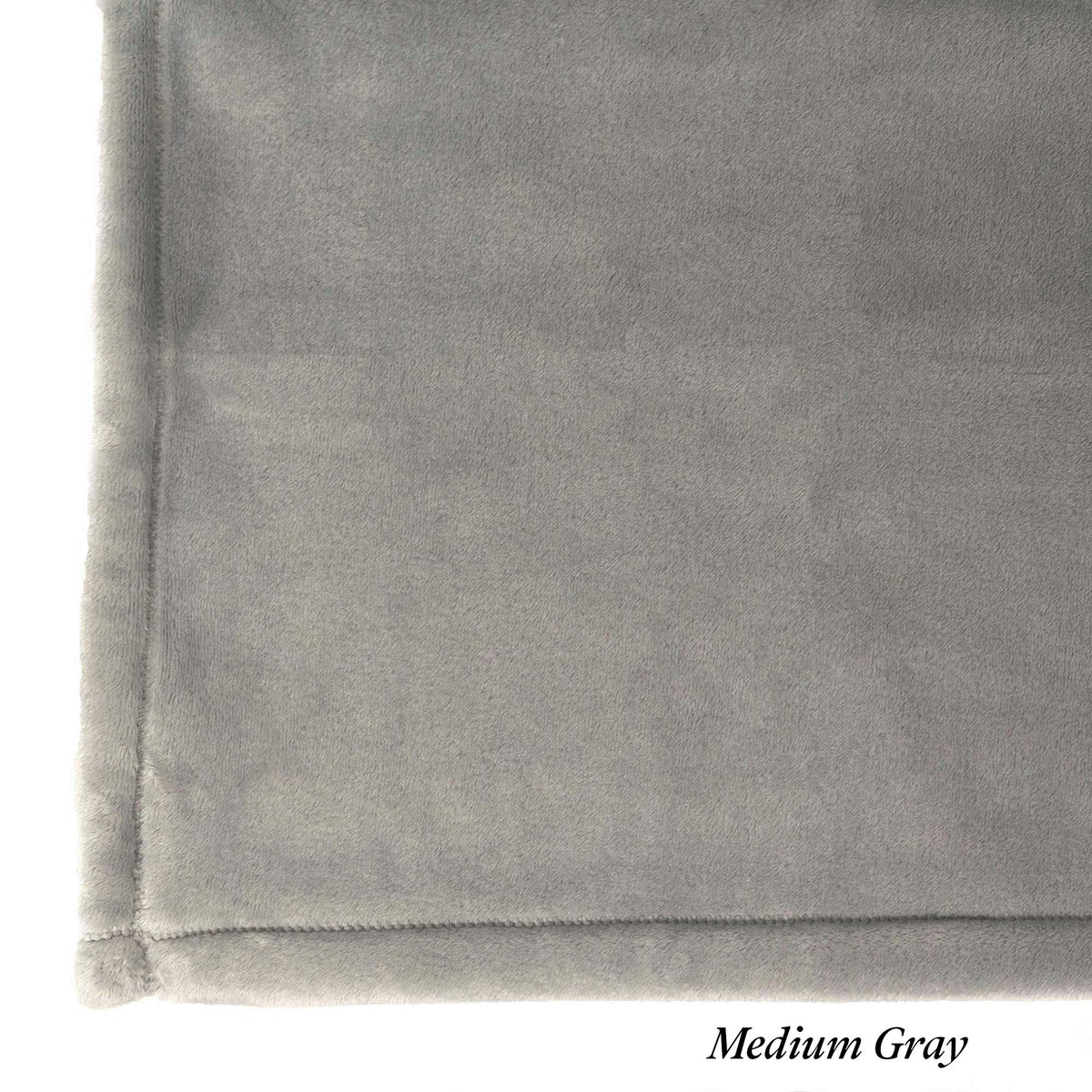 Medium Gray Luster Loft Fleece Swatch - Luster Loft - luster loft fleece throw pillows - American Blanket Company