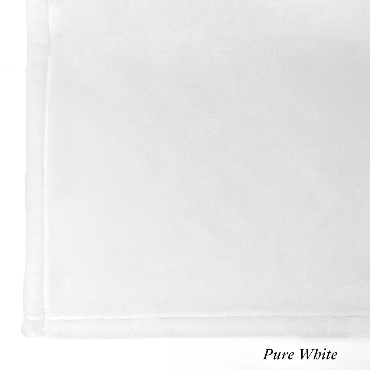 Pure White Loft Fleece Swatch - Luster Loft Fleece Blankets - American Blanket Company
