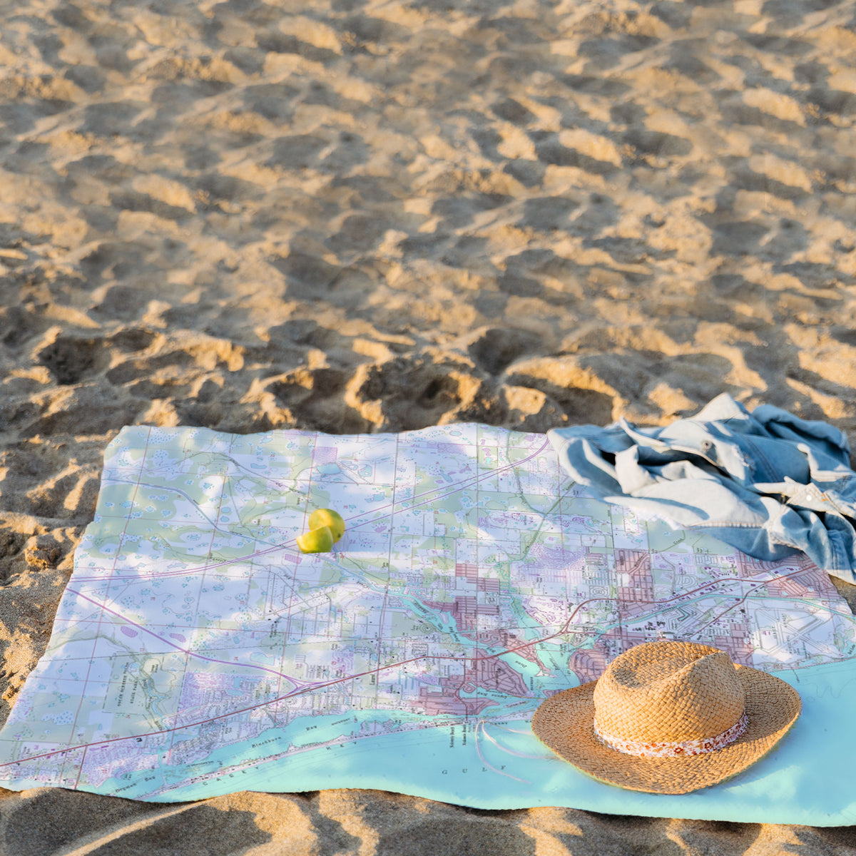 Venice Florida Map Blanket - Florida - Printed Nautical Map Fleece Blanket - American Blanket Company
