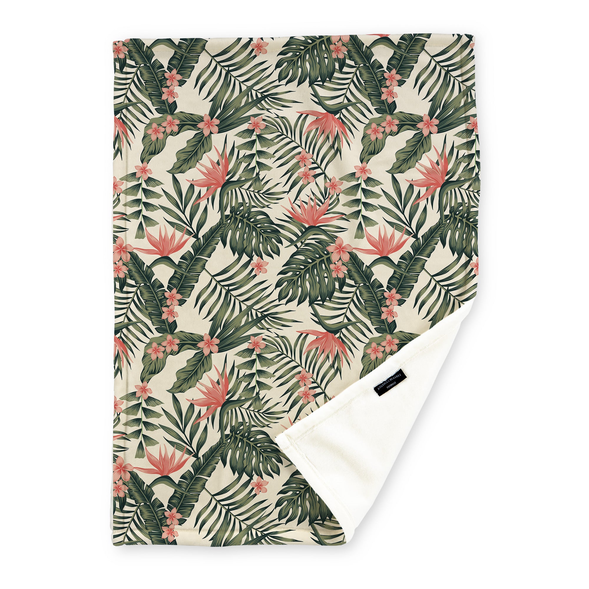 American Blanket Company - Luster Loft Fleece - Floral Printed Blankets Throws