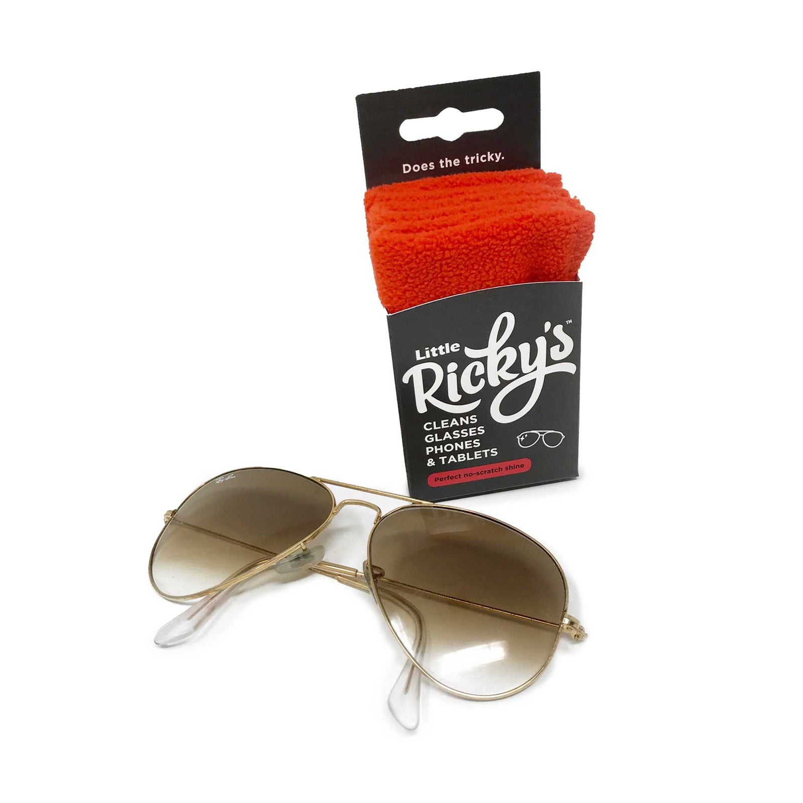 American Blanket Company - Little Ricky Cleaning Cloths - Little ricky in tangerine orange with sunglasses pictured